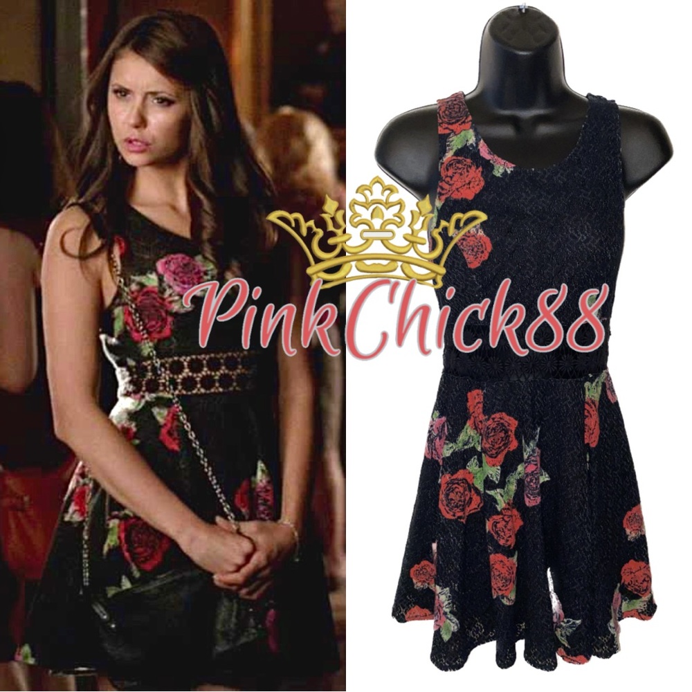 Katherine Pierce Vampire Diaries Free People Sleeveless Floral Dress Size 2